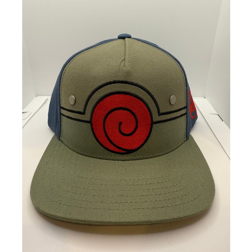Naruto Shippuden Kakashi Sharigan Snapback Hat Leaf Village NWT